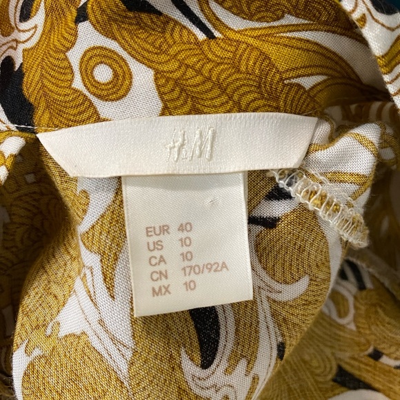 H&M Printed High-Neck Blouse (Size US 10) - Picture 8 of 9